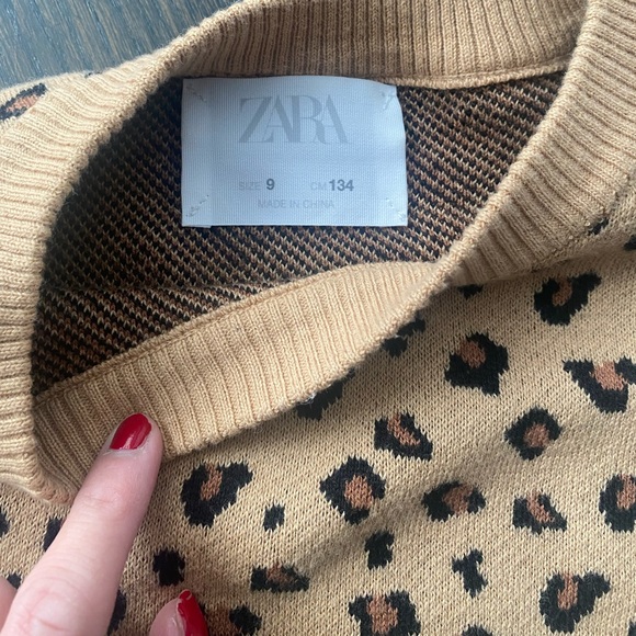 Zara kids leopard sweater size 9 - Picture 3 of 4